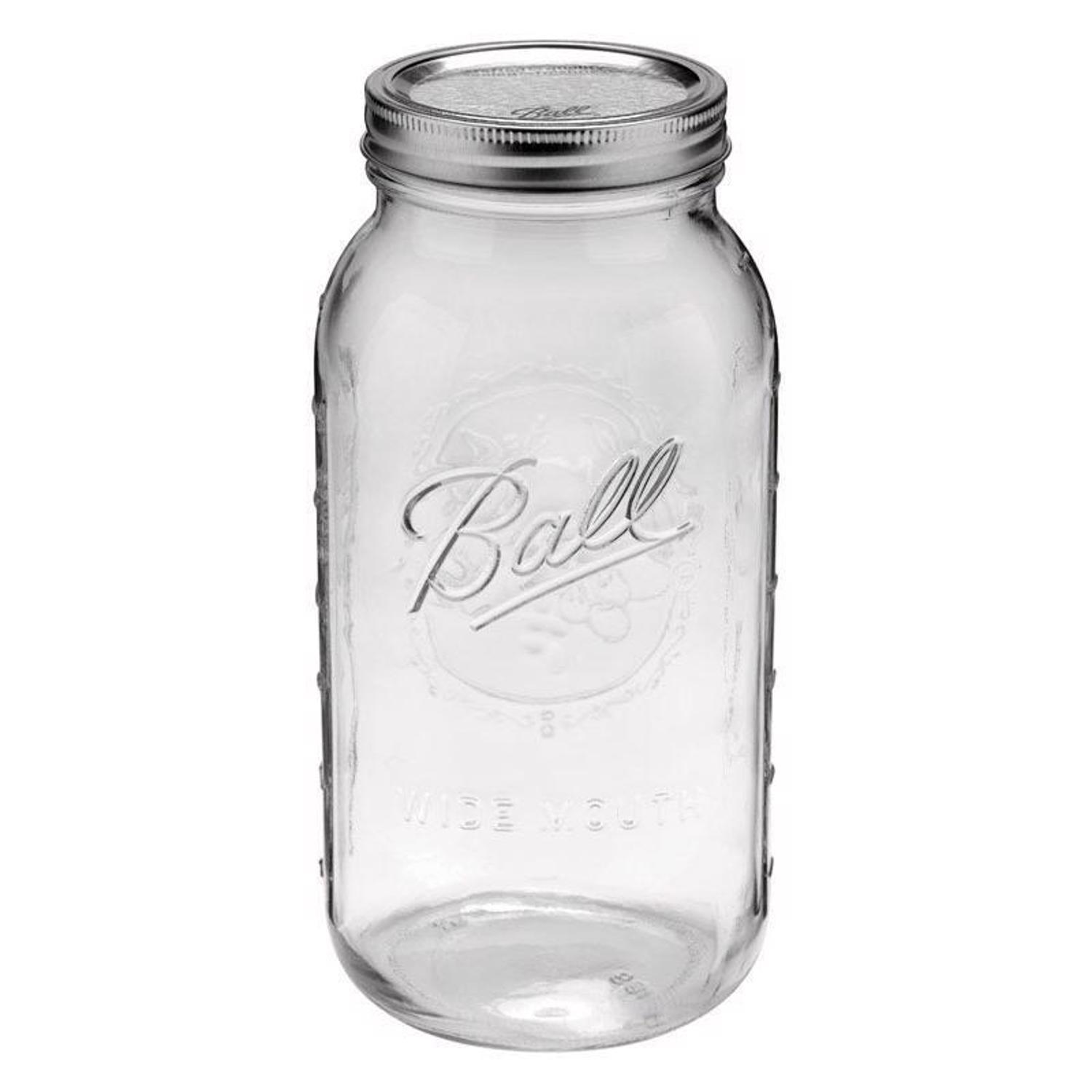 Ball Wide Mouth Mason Jar 64 oz 6 pk Mfr# 68100ZFP - Ace Hardware