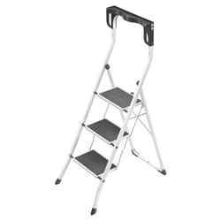 Hailo 52 in. H X 18.9 in. W 330 lb. cap. 3 step Steel Folding Step Stool