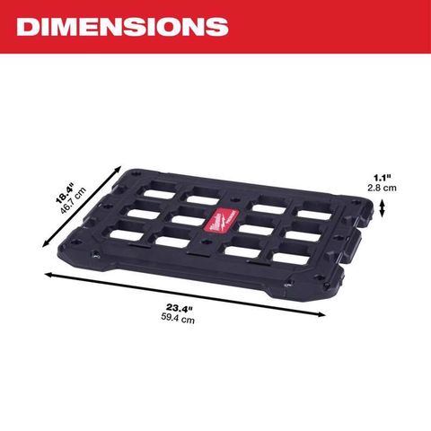 Milwaukee Packout Garage Organizer Mounting Plate Polypropylene