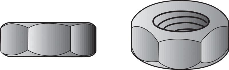 150003 0.25 in.-20 Zinc Coarse Thread Hex Nuts - 100 Count
