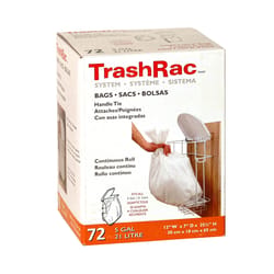Trashrac 5 gal. Trash Bags Handle Tie 72 pk