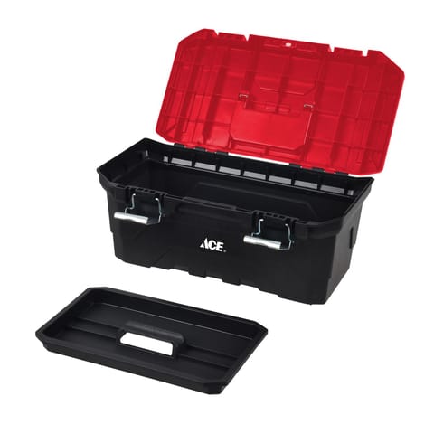 Ace 16 in. Tool Box Black/Red Mfr# ACEN320516 - Ace Hardware