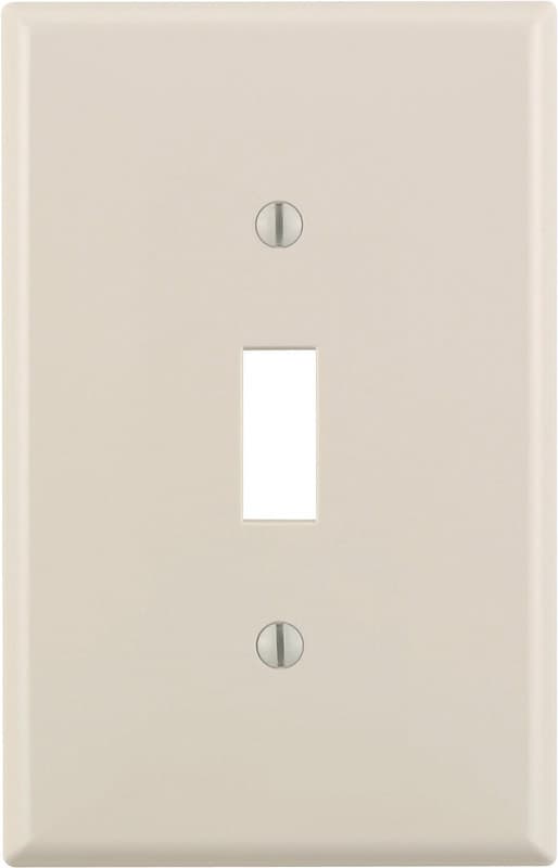 Photos - Socket Leviton Almond 1 gang Nylon Toggle Wall Plate 1 pk 00PJ1-00T 