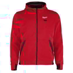 Milwaukee M12 XL Long Sleeve Men's Full-Zip Heated Hoodie Red