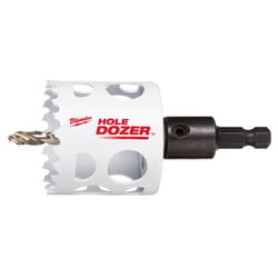 Milwaukee Hole Dozer 2 in. Bi-Metal 2.7 in. L X 1/4 in. D Hole Saw with Arbor and Pilot Bit Arbor In
