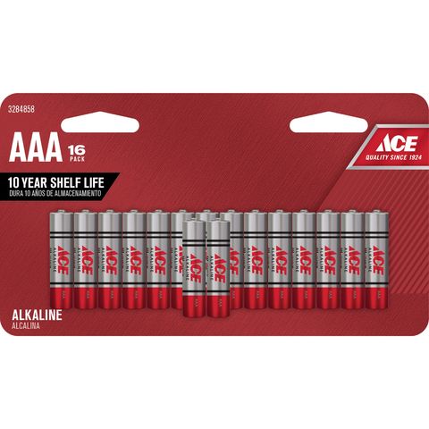 Ace AAA Alkaline Batteries 16 pk Carded Mfr# LR03UP-16B - Ace Hardware