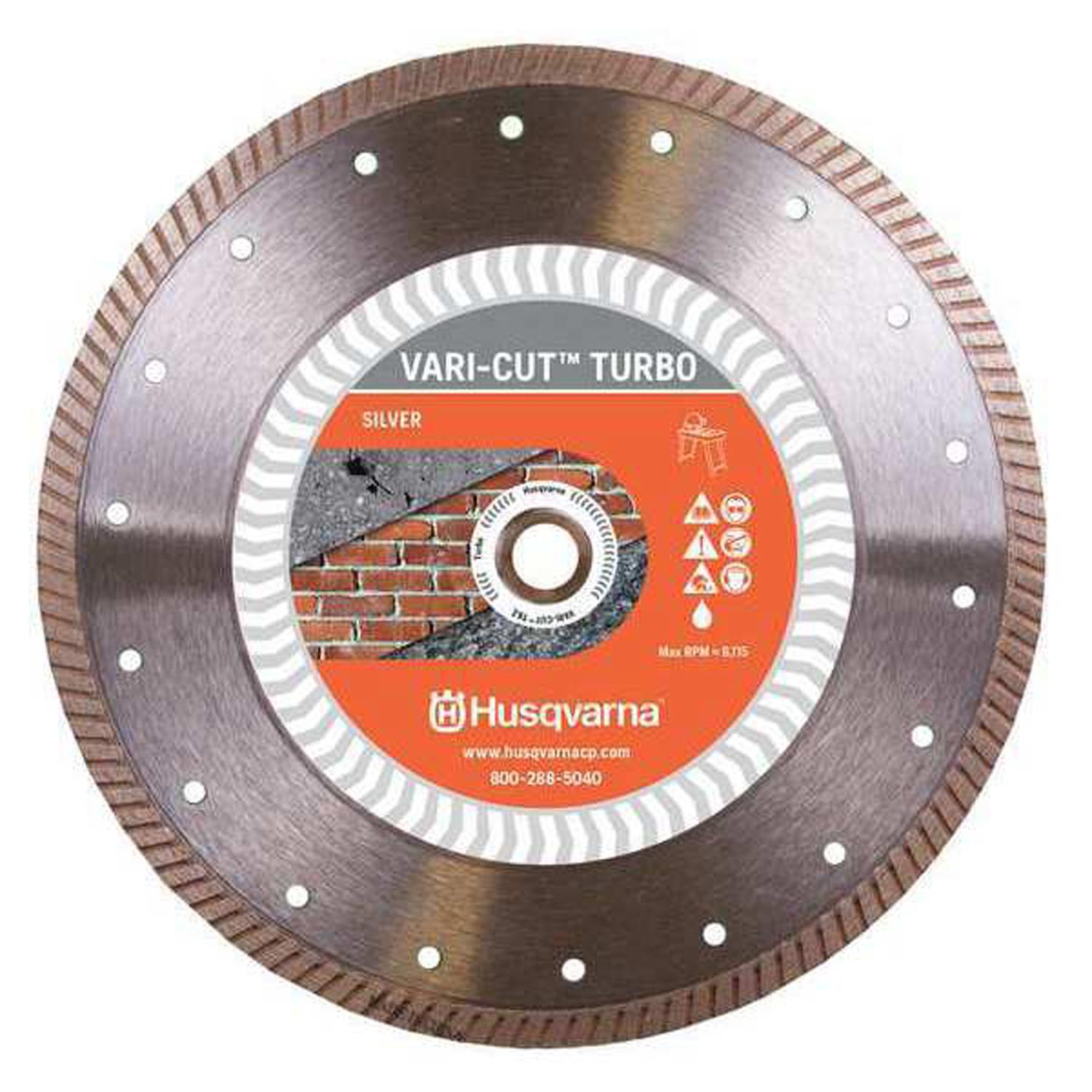Husqvarna Vari-Cut Turbo 7 in. D X 5/8 and 7/8 in. Steel Diamond Saw Blade