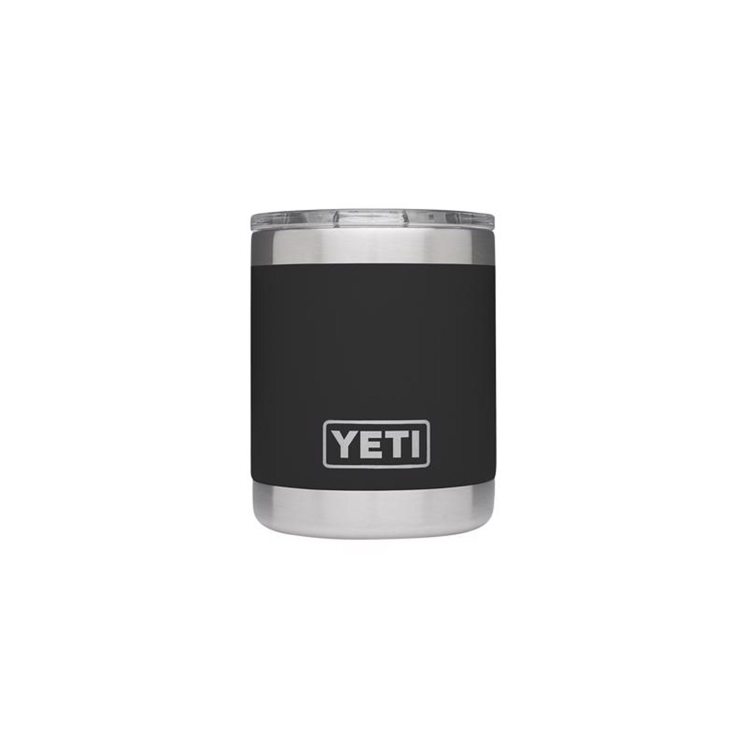 YETI Rambler 10 oz Black BPA Free Lowball Tumbler with MagSlider