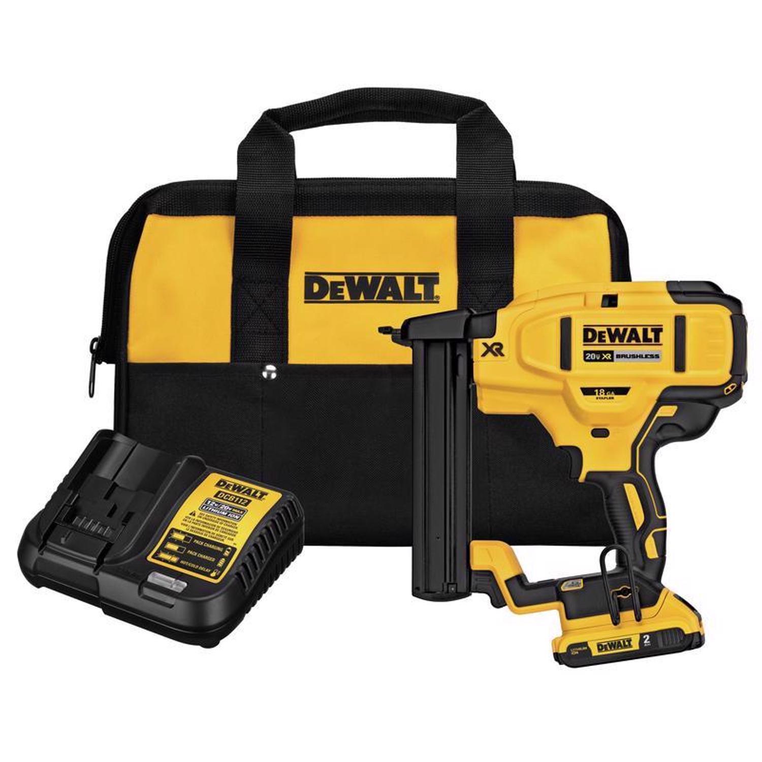 Photos - Staple Gun / Nailer DeWALT 20V MAX XR 18 Ga. Cordless Narrow Crown Stapler Kit  20 V DCN681D1 (Battery & Charger)