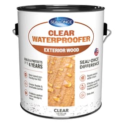 Seal Once Flat Clear Fully-Transparent Water-Based Waterproofer Wood Protector 1 gal