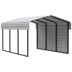 Arrow 10 ft. x 15 ft. Galvanized Steel Standard Peak 1-sided Carport without Floor Kit