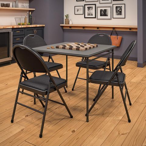Cosco Black Fabric XL Folding Chair 4 pk Mfr# 37-976-TMS4E - Ace
