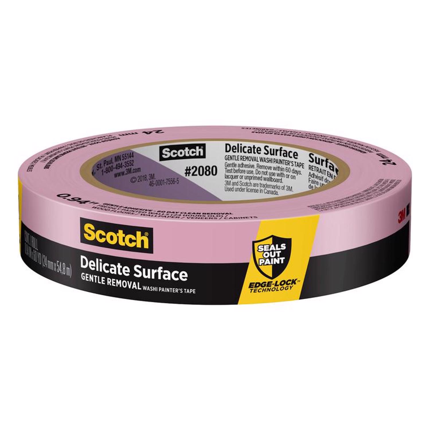 3M | Scotch Delicate Surface Painter's Tape 2080-24EC, 0.94" x 60 yd (24mm x 54,8m) | Part #00051131797482
