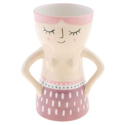 Karma 5.5 in. H X 4.15 in. L Multicolored Ceramic Vase