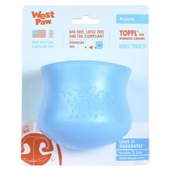 West Paw Zogoflex For Dog Blue Plastic Toppl Pet Toy Large 1 pk