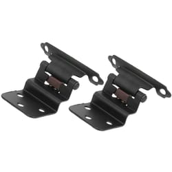 Laurey 1-1/2 in. W X 2-3/4 in. L Oil Rubbed Bronze Black Steel Self-Closing Hinge 2 pk
