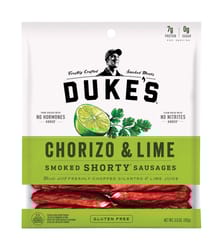 Duke's CHORIZO LIME Smoked Sausages 5 oz Pegged