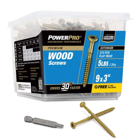 HILLMAN Power Pro No. 9 in. X 3 in. L Bronze Star Flat Head