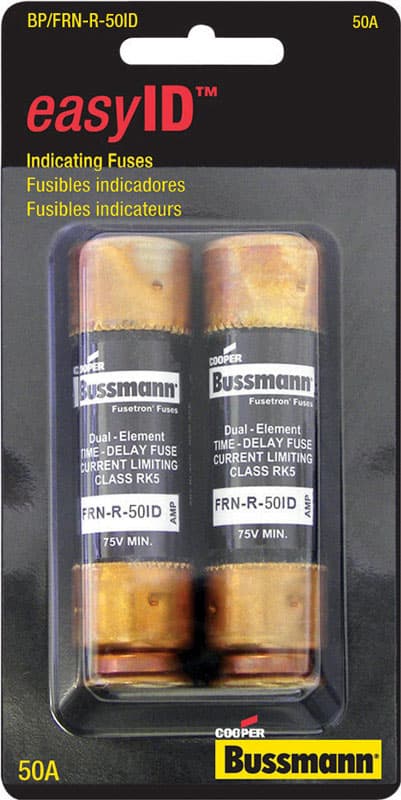 Bussmann FRN-R-50 50 Amp Fusetron Time-Delay Fuse - Dual Element, Current Limiting