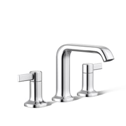 Sterling Agosti Polished Chrome Contemporary Widespread Bathroom Sink Faucet 8 in.