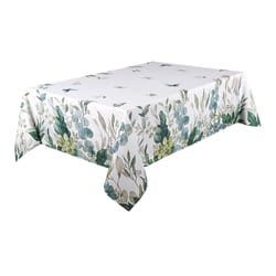 Texstyles Deco Easy Care Green Garden Whisper Polyester Tablecloth 90 in. L X 60 in. W