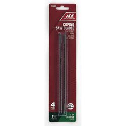 Ace 6-1/2 in. Carbon Steel Coping Saw Blade 10 TPI 4 pk
