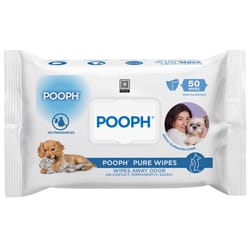 Pooph Pure White All Pets Multi-Purpose Wipes 50 pk