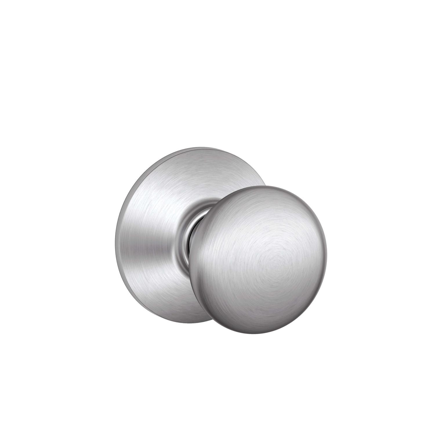 Photos - Door Handle Schlage Plymouth Classic Satin Chrome Passage Door Knob F10PLY626