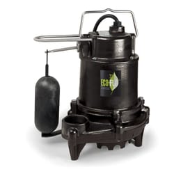 ECO-FLO 1/2 HP 5100 gph Cast Iron Vertical Float Switch AC Submersible Sump Pump 8 ft³