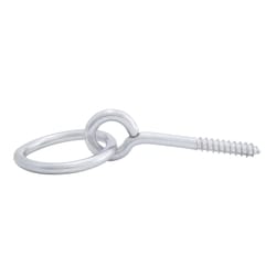 Hampton Large Zinc-Plated Silver Steel 3-5/8 in. L Rings w/Screw Eyes 350 lb 1 pk