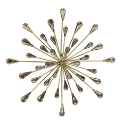 Tripar 12.5 in. H X 12.5 in. L Gold Metal Wall Art
