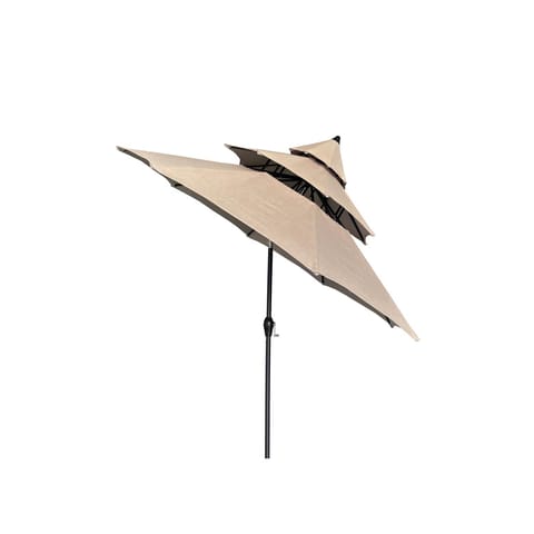 living accents offset 9 ft tiltable taupe patio umbrella ft. Market : Patio, Lawn & Garden This large outdoor umbrella is a great way to provide shade for your patio and guests while complementing your sense of style and color LIVOOSUN 9Ft Large Round Outdoor