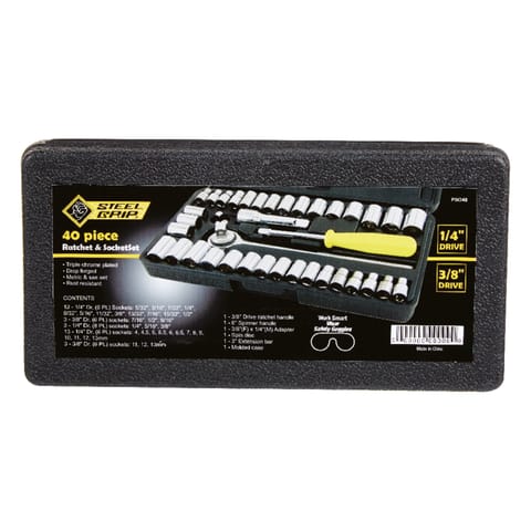 PSO-RITE 正規品 4点セット 美品 Steel Grip 1/4 and 3/8 in. drive Metric and SAE Socket and Ratchet