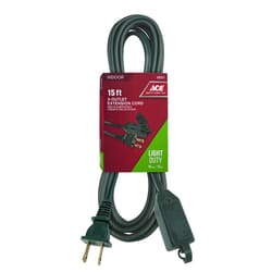 Ace Indoor 15 ft. L Green Extension Cord 16/2 SPT-2