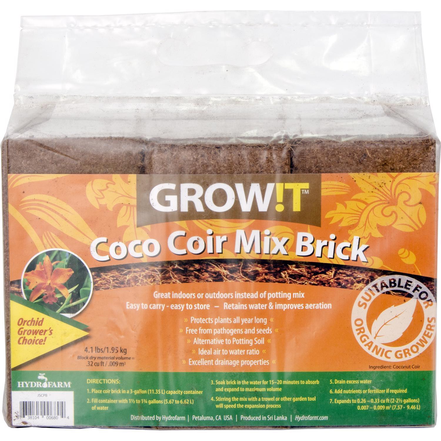 GROW!T Coco Coir Mix Brick - Thumbnail 3