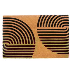 Entryways 24 in. W X 36 in. L Black/Natural Concentric Coir Door Mat