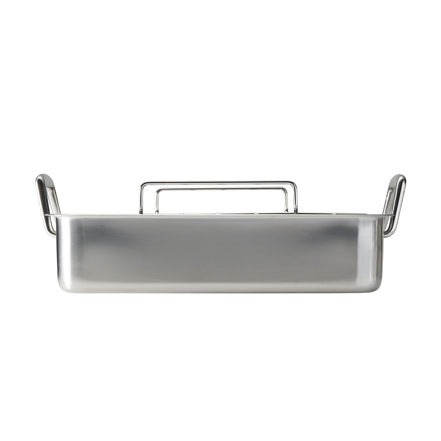 Prima 16.5 Inch Stainless Steel Deep Roasting Pan - Thumbnail 5