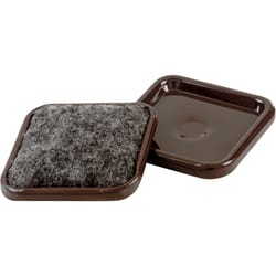 Shepherd Hardware Metal Caster Cup Brown Square 1 in. W 4 pk