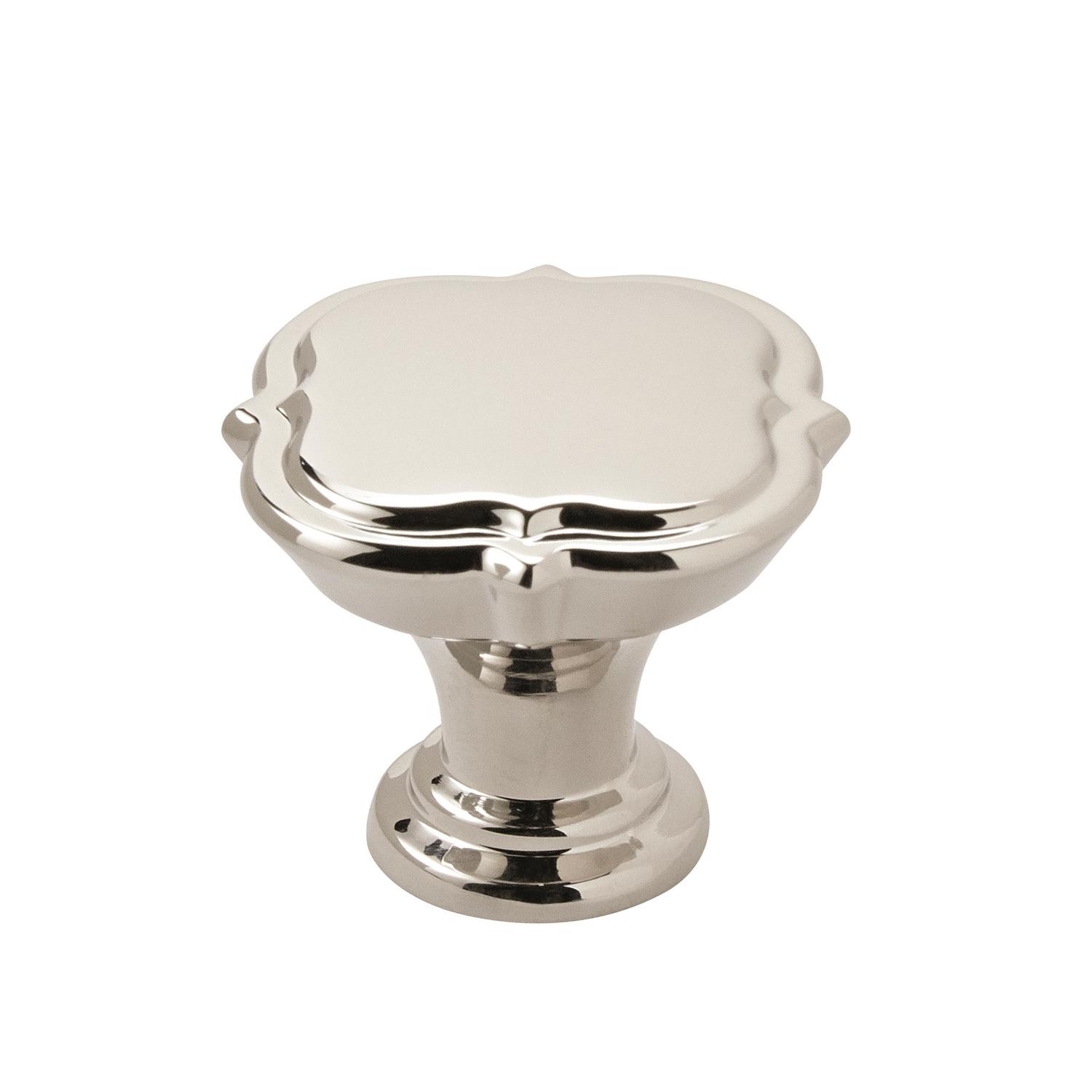 Photos - Furniture Hardware Amerock Grace Revitalize Quatrefoil Cabinet Knob 1-3/8 in. D 1-3/16 in. Polished Nickel 1 pk BP36628PN