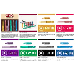 GRK Fasteners Star T15 X 3 in. L Power Bit Steel 2 pc