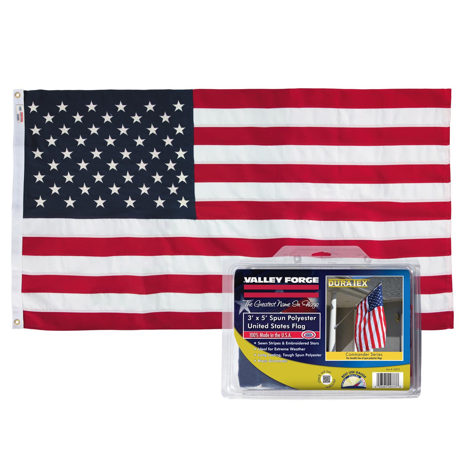 Valley Forge American Flag 36 in. H X 5 ft. W Mfr# USDT3 - Ace