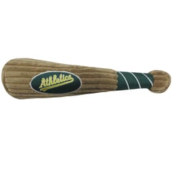 Pets First MLB For Dog Brown Plush Oaklands Athletics Dog Toy 1 pk