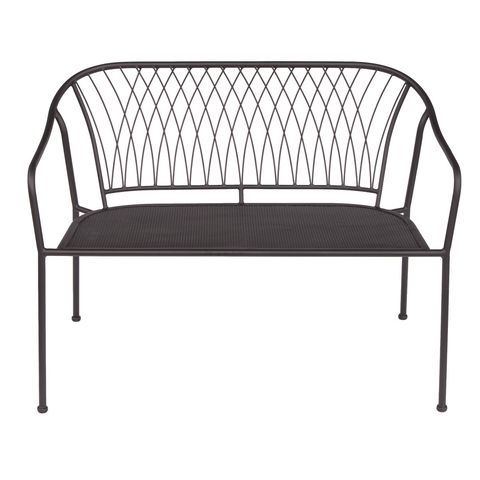 Living Accents Winston Black Steel Frame Stackable Bench