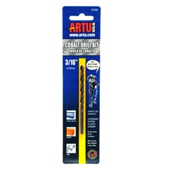 ARTU 3/16 in. X 3-9/16 in. L Cobalt Drill Bit Straight Shank 1 pc