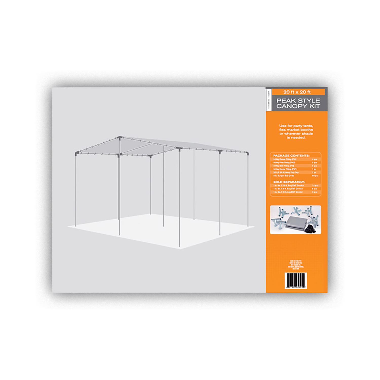 AHC 20 ft. W X 20 ft. L Heavy Duty Polyethylene Canopy Tarp Silver