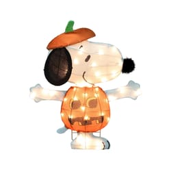 Peanuts 24 in. Prelit Snoopy in Jack-O-Lantern Yard Decor