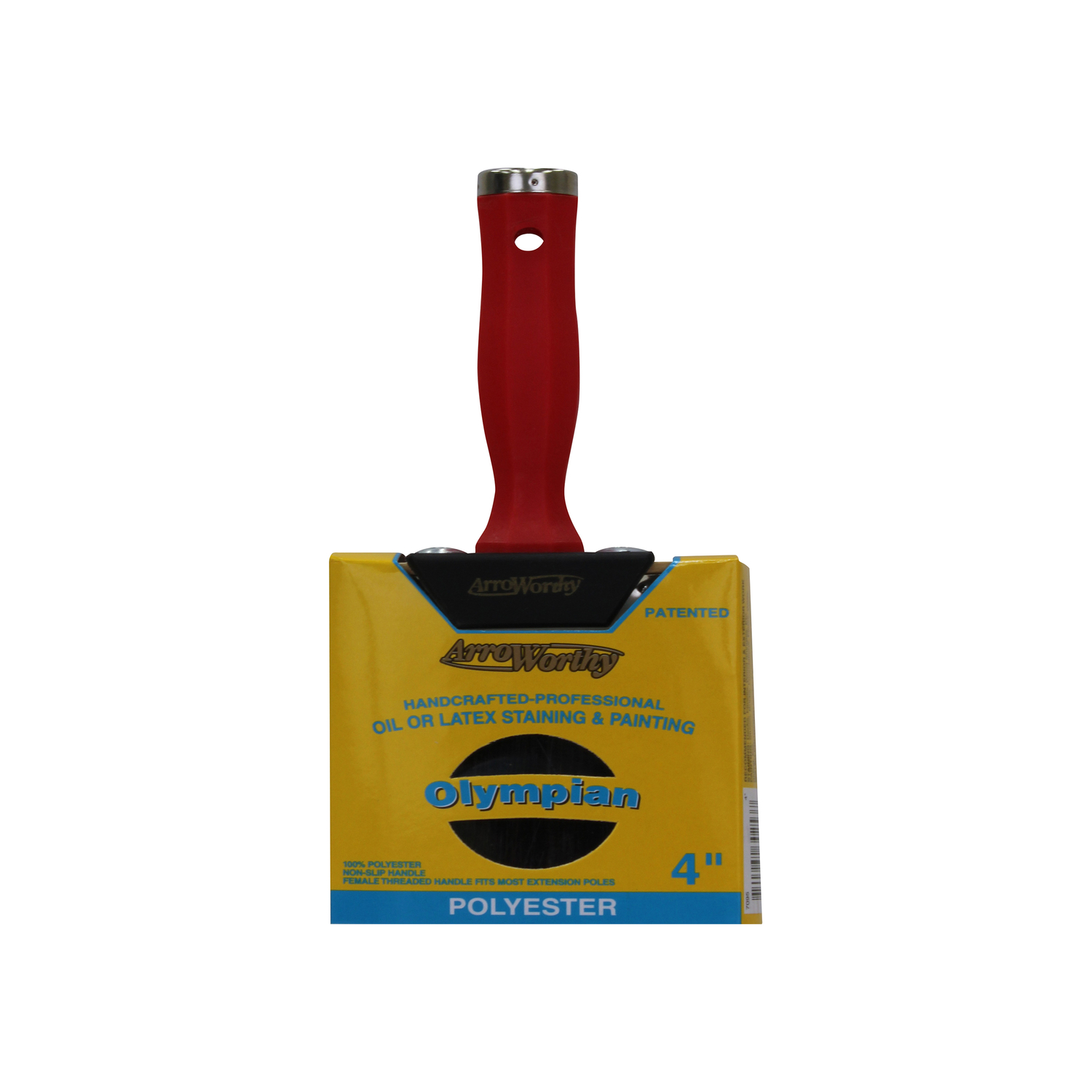 4" Polyester Bristle, Paint Brush, Wood Handle