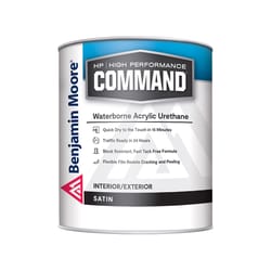 Benjamin Moore Command Satin Black Water Base Cabinet/Door/Trim Paint Exterior and Interior 1 qt