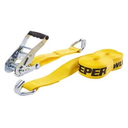 Keeper 2 in. W X 27 ft. L Yellow Tie Down w/Ratchet 3333 lb 1 pk