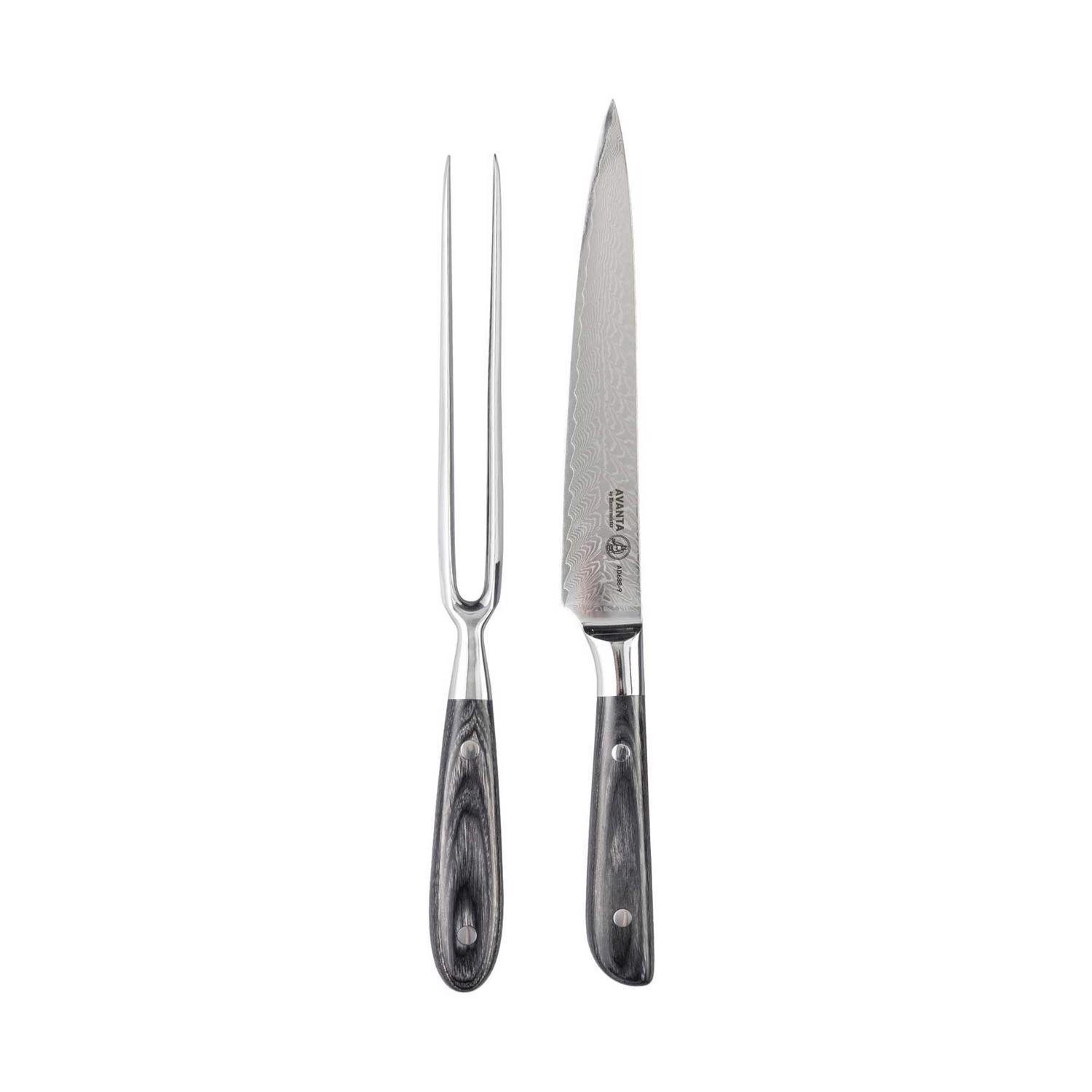 Messermeister Avanta Damascus 2 Pc Carving Set